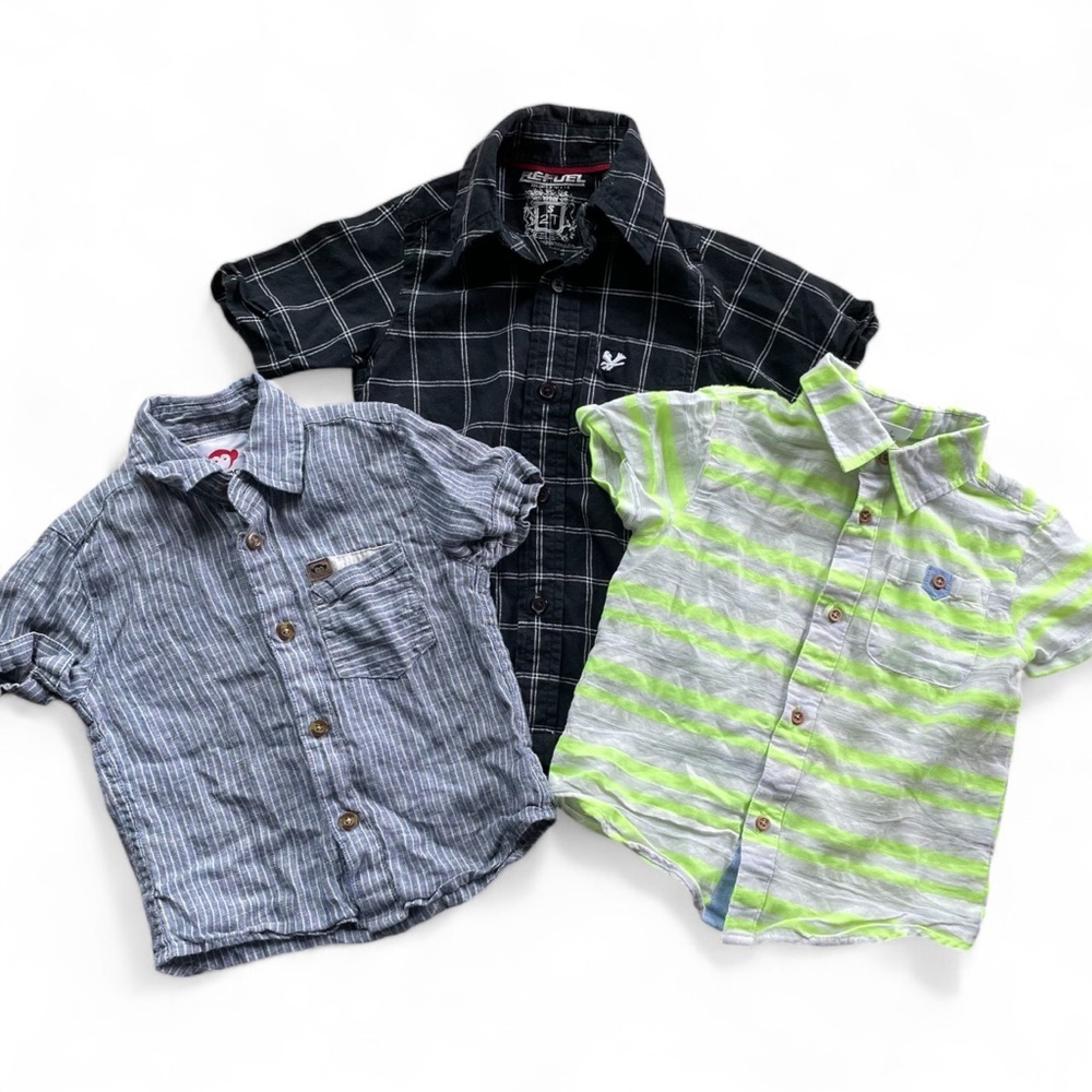 Three button down shirts - size 2T (Refuel, egg by Susan Lazar & Appaman)
